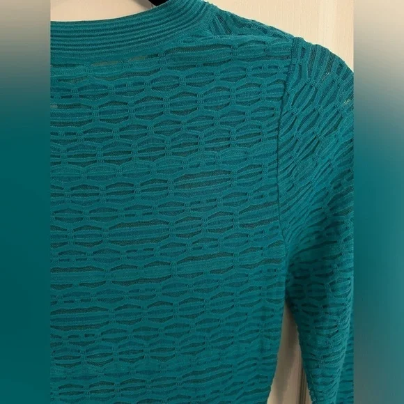 MISSONI XS Blue Sweater Dress Wool-Blend A-Line
